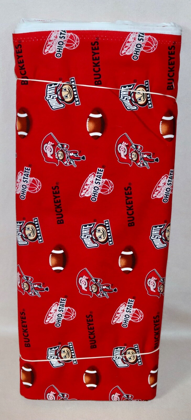 Ohio State Buckeyes ~ Logo Pattern College Cotton Fabric 1/4 Yard 9” X 44”