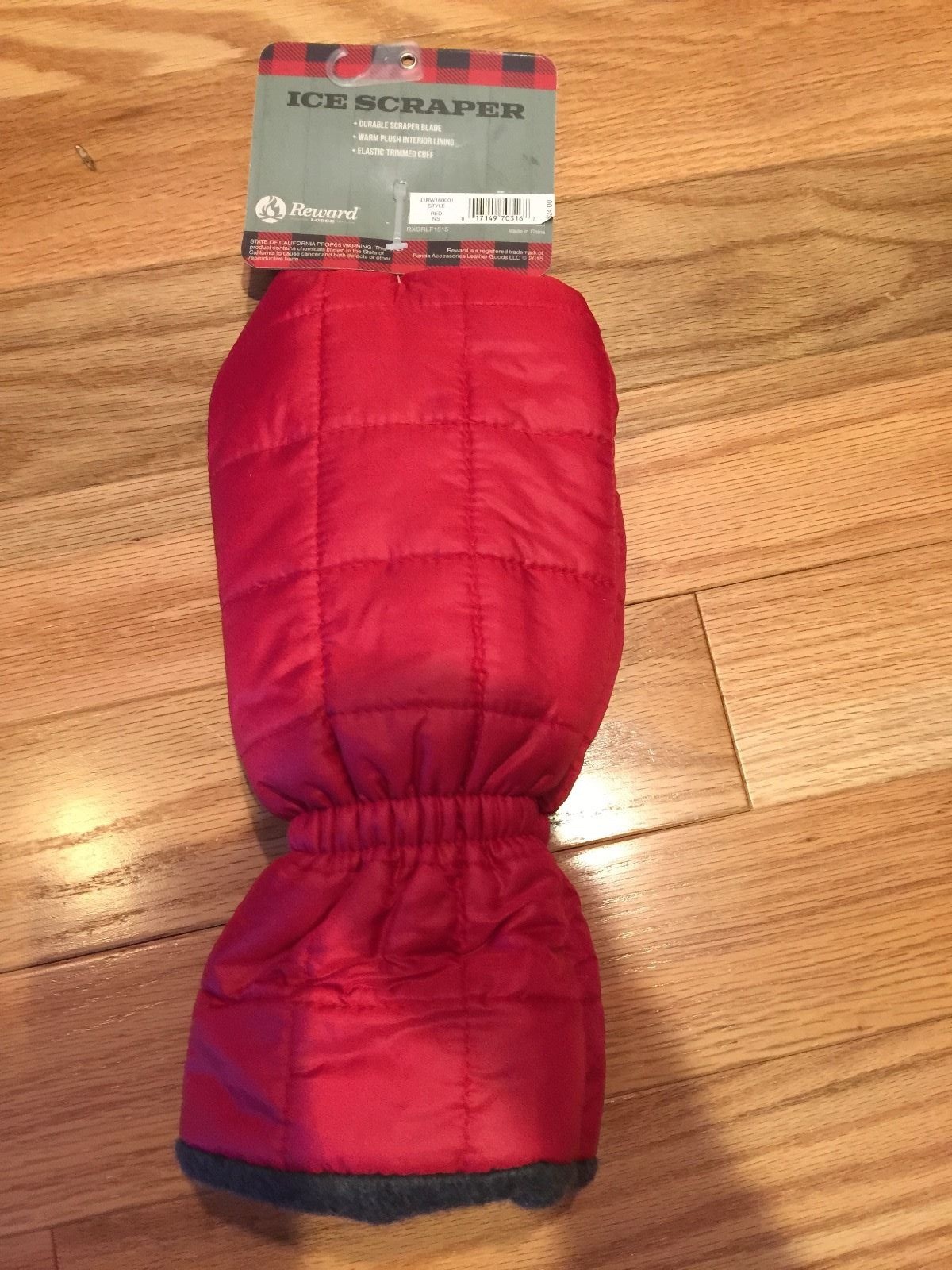 Ice Scraper Mitten-BNWT-Blue-Lined Interior-Reward Lodge-NECESSARY ITEM!!