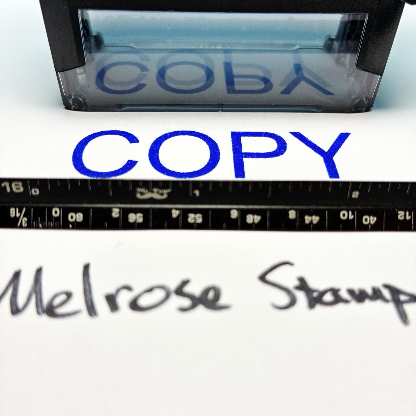 Copy Rubber Stamp Blue Ink Self Inking Large Ideal 4913