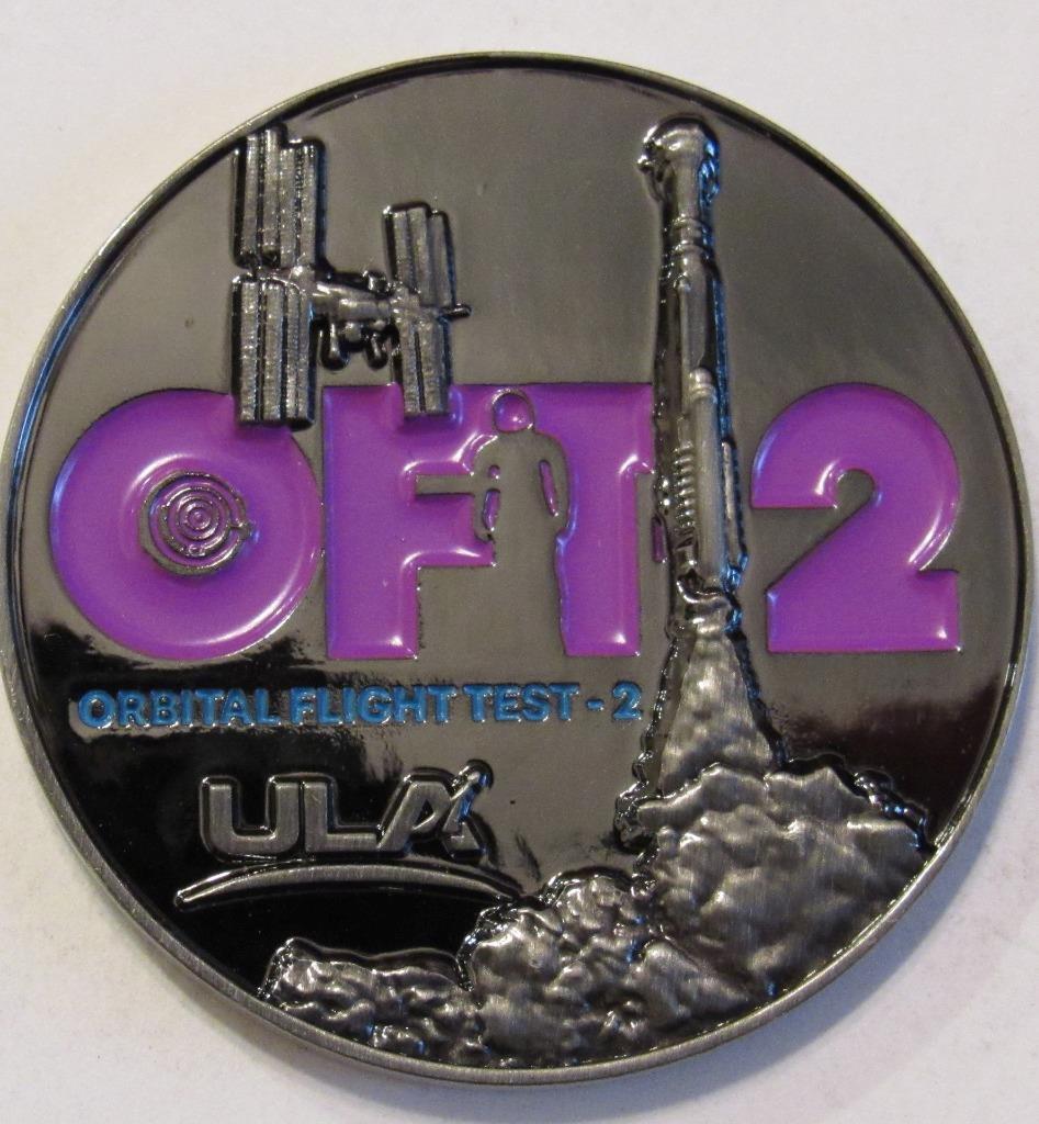 ORIGINAL ULA OFT-2 ATLAS V SPACE LAUNCH COIN MISSION SUCCESS ORBITAL FLIGHT TEST