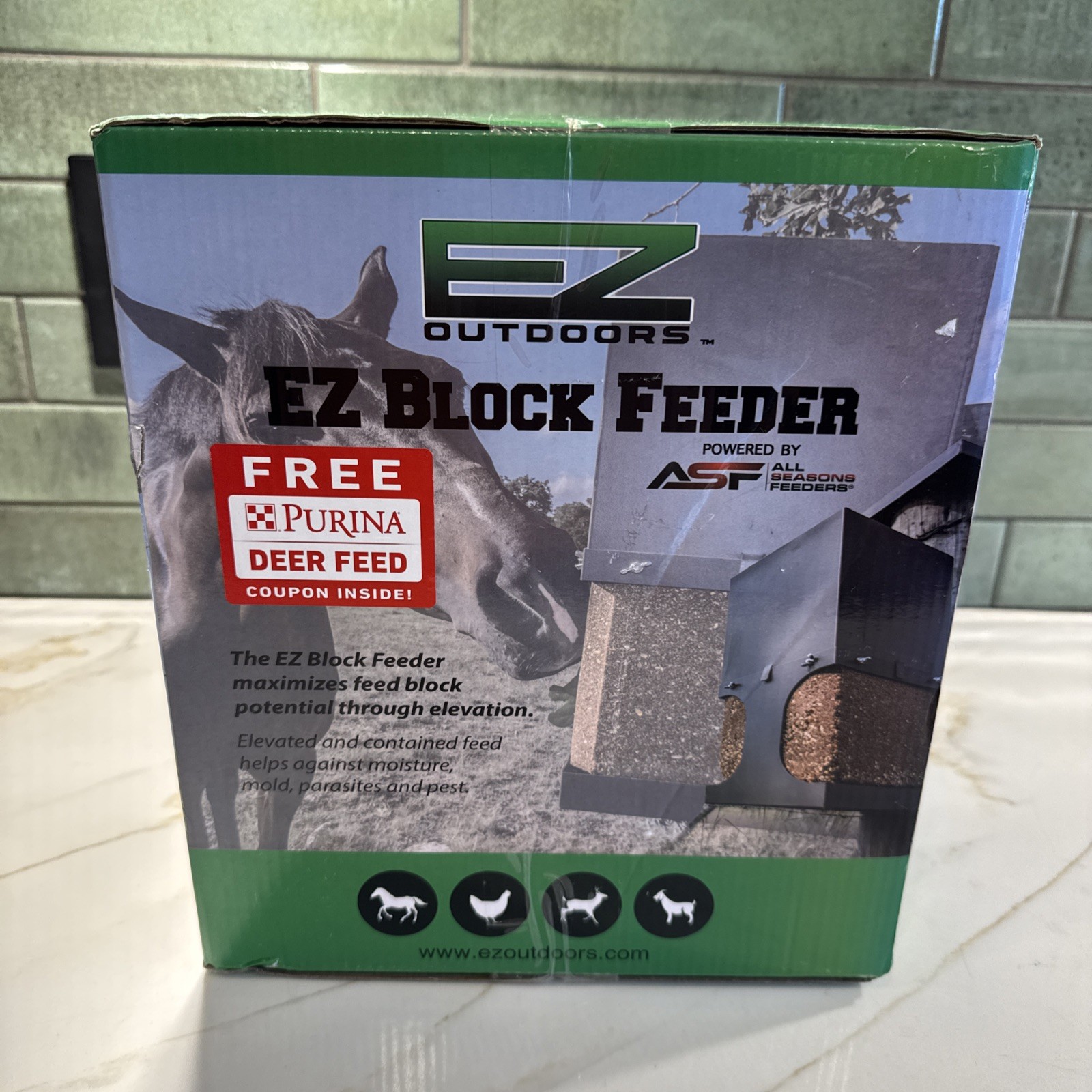 All  Seasons EZ Block Deer Wildlife Feeder - Holds 2 - 25lb Blocks (Salt, Minera