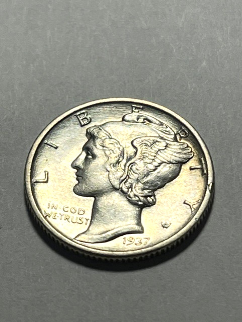 1937-D Mercury Dime/Silver/Unc #4705