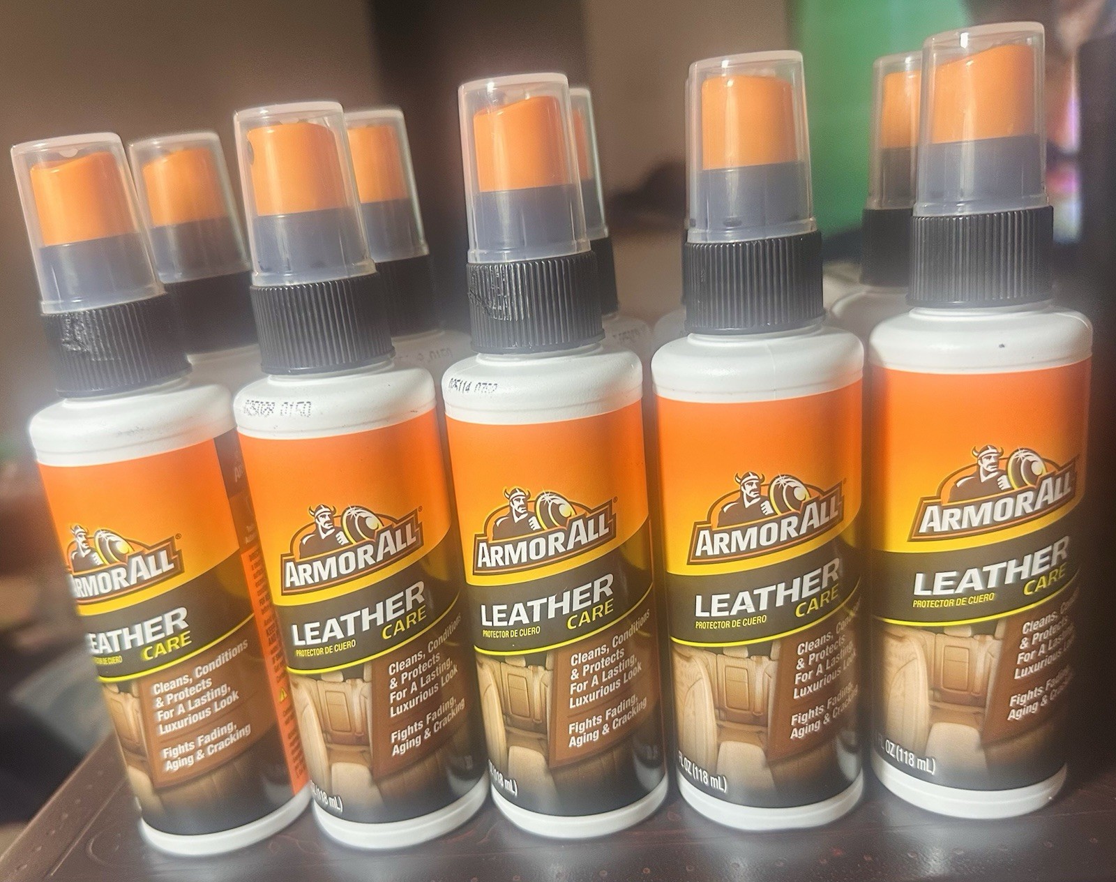 10 Armor All LEATHER CARE Spray Sprays Cleans, Conditions & Protects 4 FL oz NEW