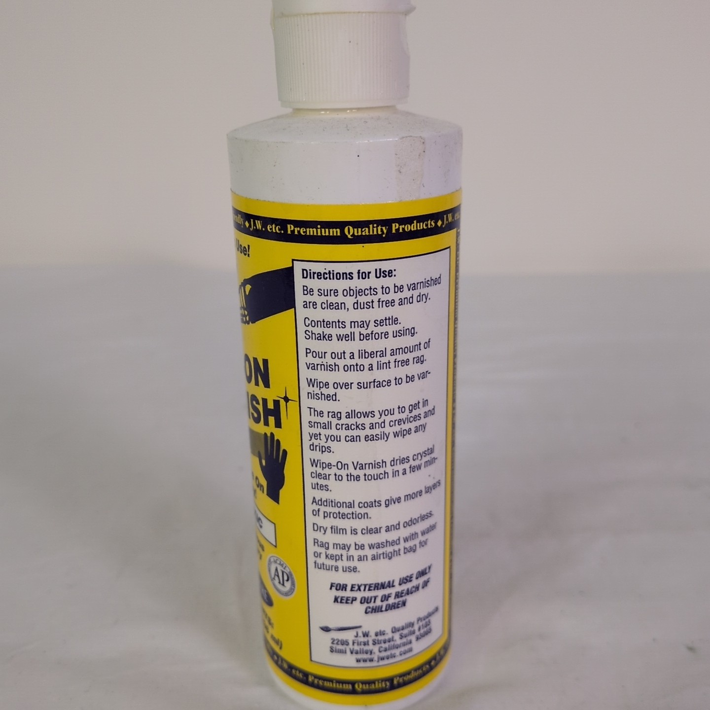 J.W. etc. Wipe On Varnish Low Lustre 8 oz