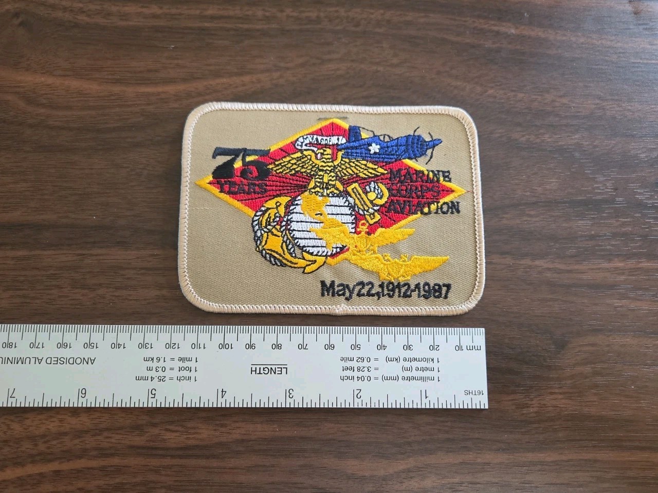 Original USMC 75th Anniversary Marine Corps Aviation 1912-1987 US Military Patch