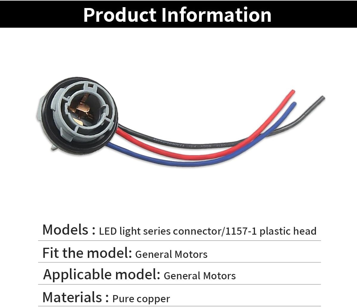 Versatile 1157 LED Socket Plug - Waterproof & Lightweight, 2PCS for All Vehicles