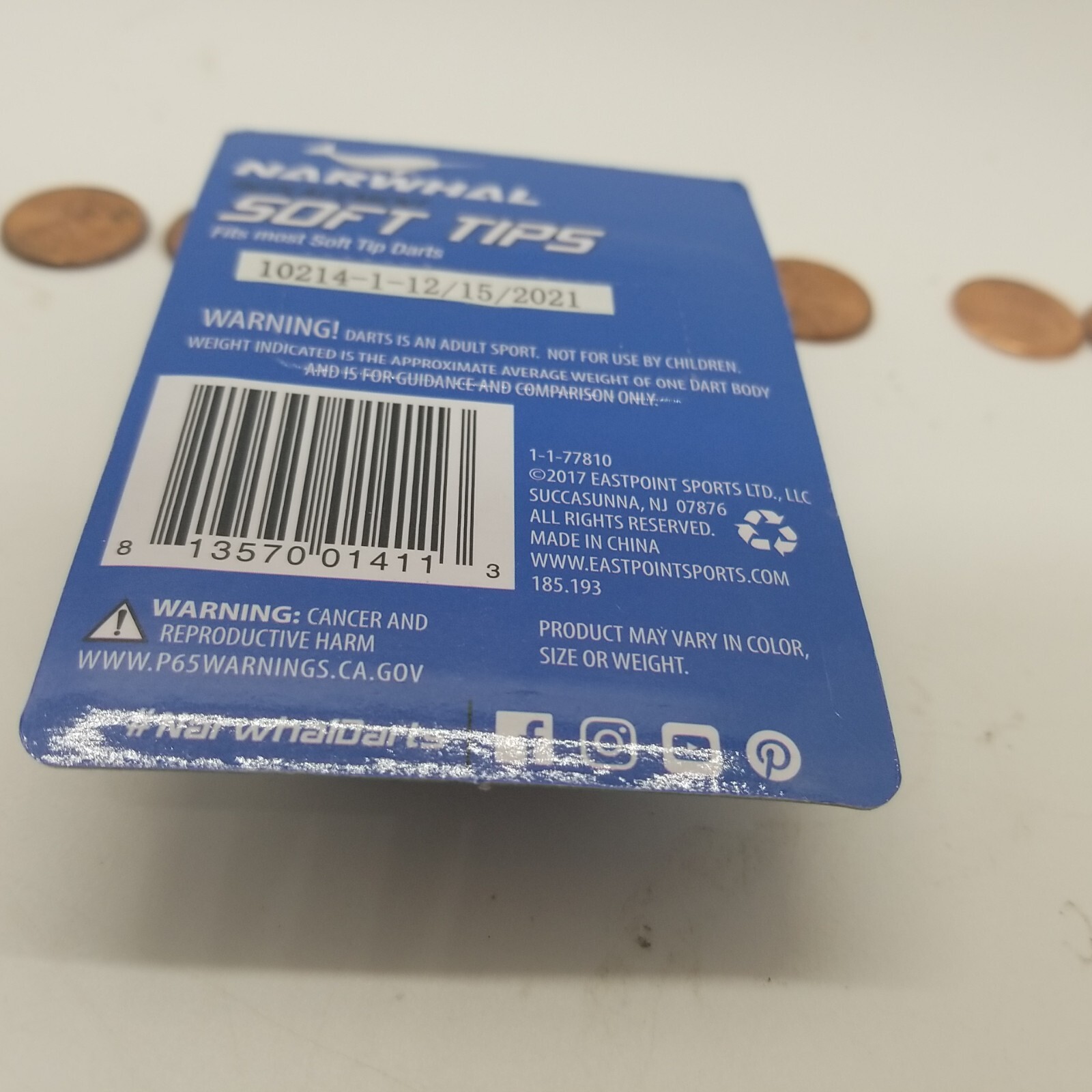 50 Count - Narwhal Soft Tips Replacement for Darts *BRAND NEW IN PACK*