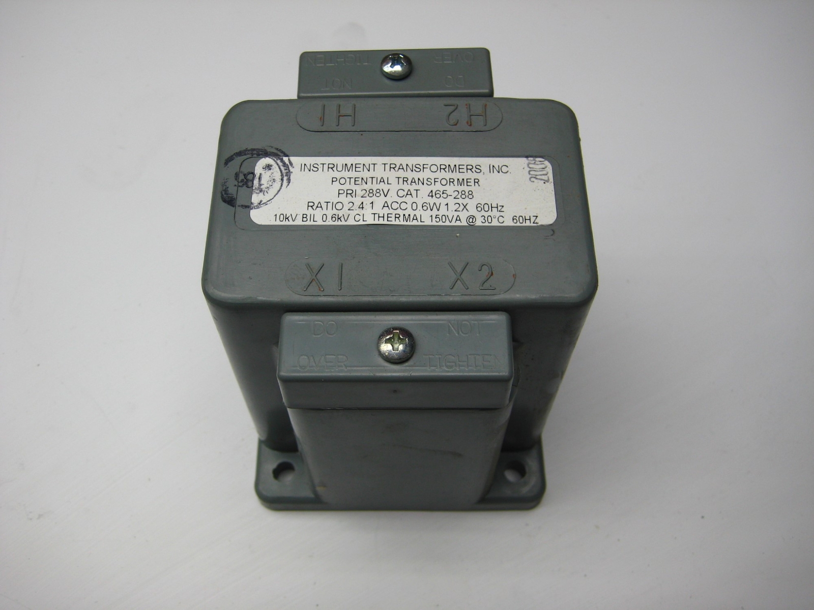INSTRUMENT TRANSFORMER 465-288 TRANSFORMER UNMP