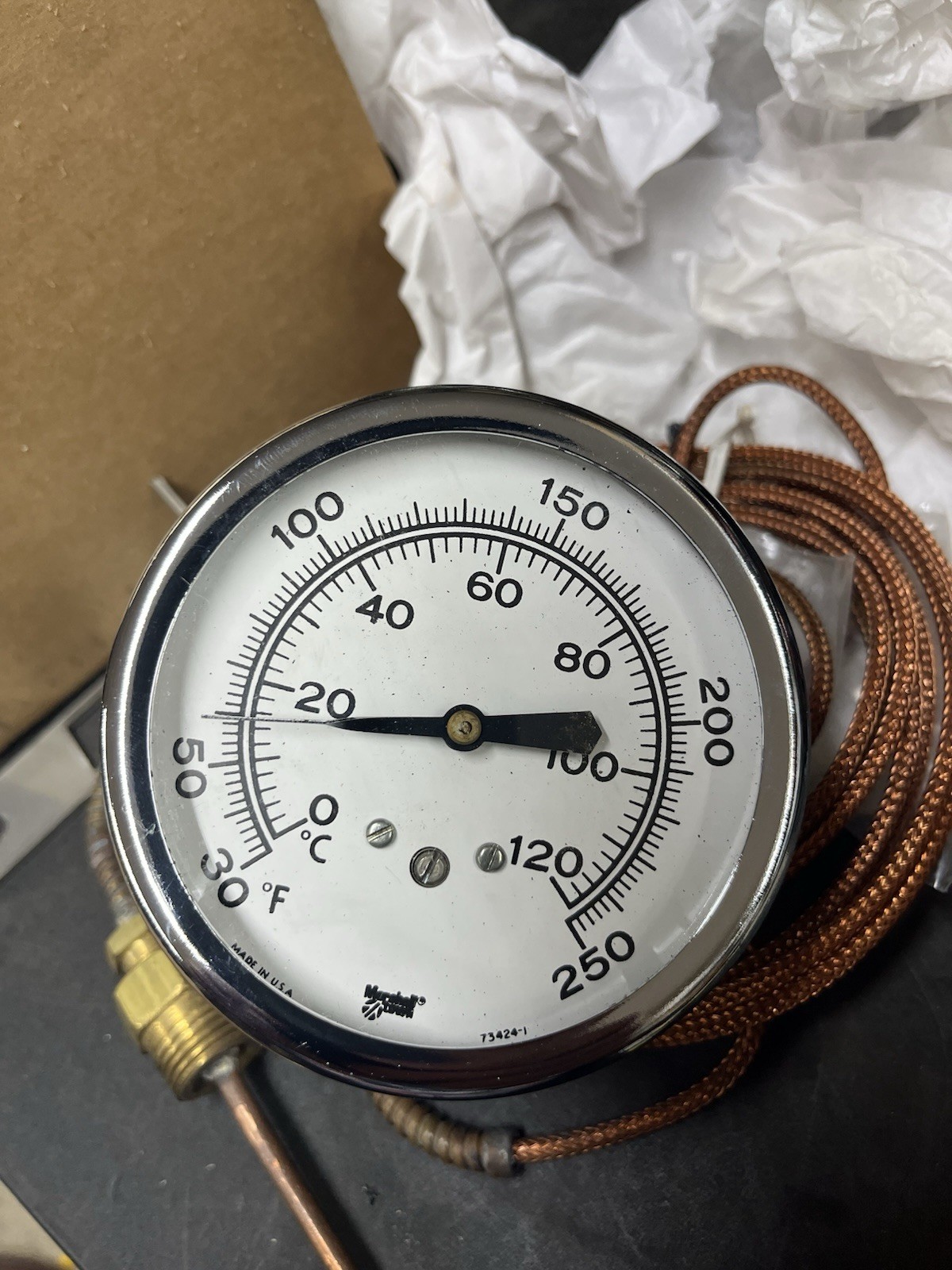 Marshalltown Temperature Gauge 73424-1 NOS