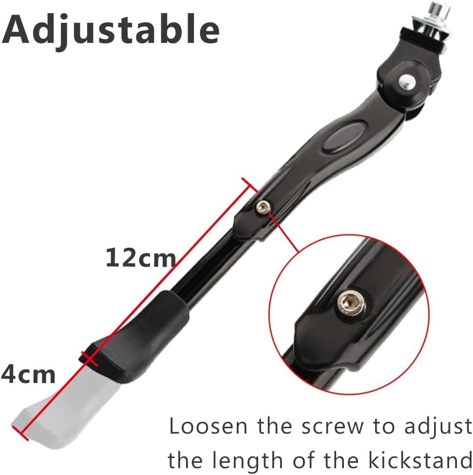 Universal Folding Bicycle Kickstand - Fits 12"-29" Bikes - Easy Installation