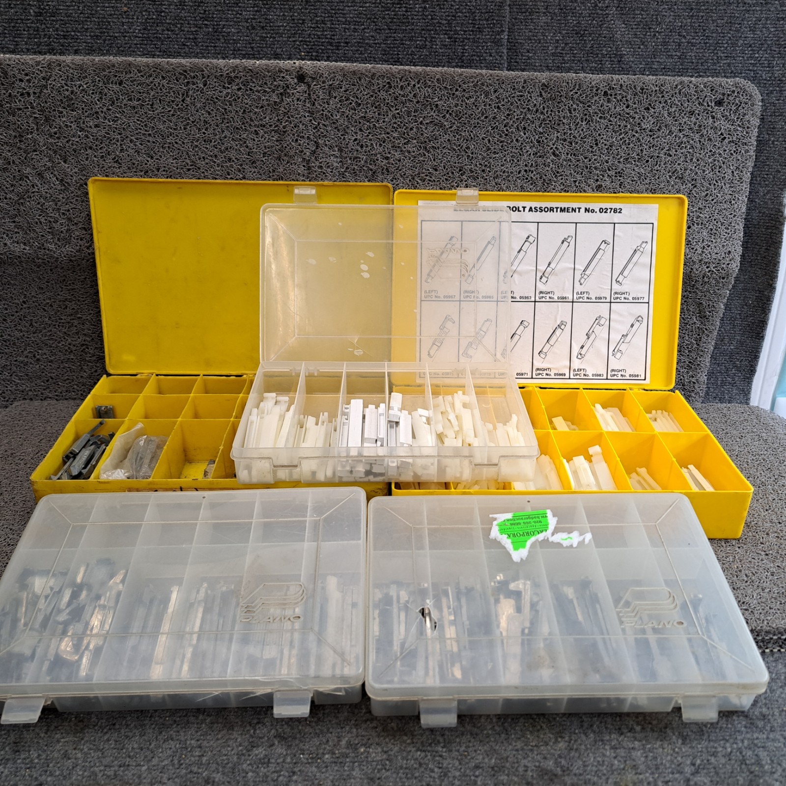 Nylon slide bolt, Steel slide bolt, replacement kit for windows.