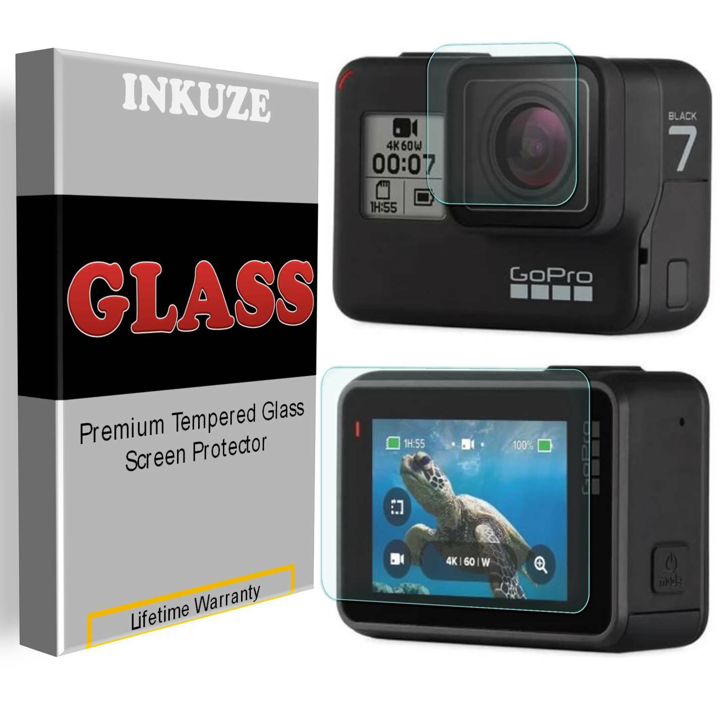 Lens Shield + Tempered Glass Screen Protector Guard Saver For GoPro Hero 7 6 5