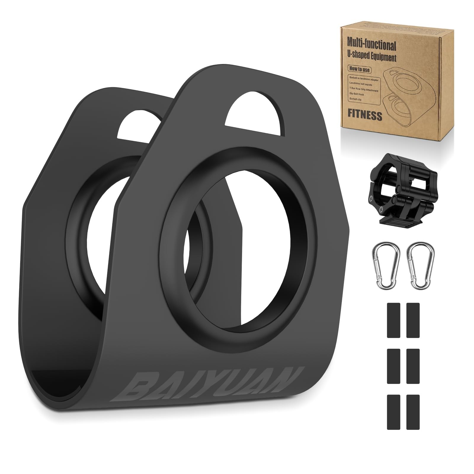 Home Gym Clips, Convert Dumbbells to Barbell, Turn Bars into Landmines, T-Bar...