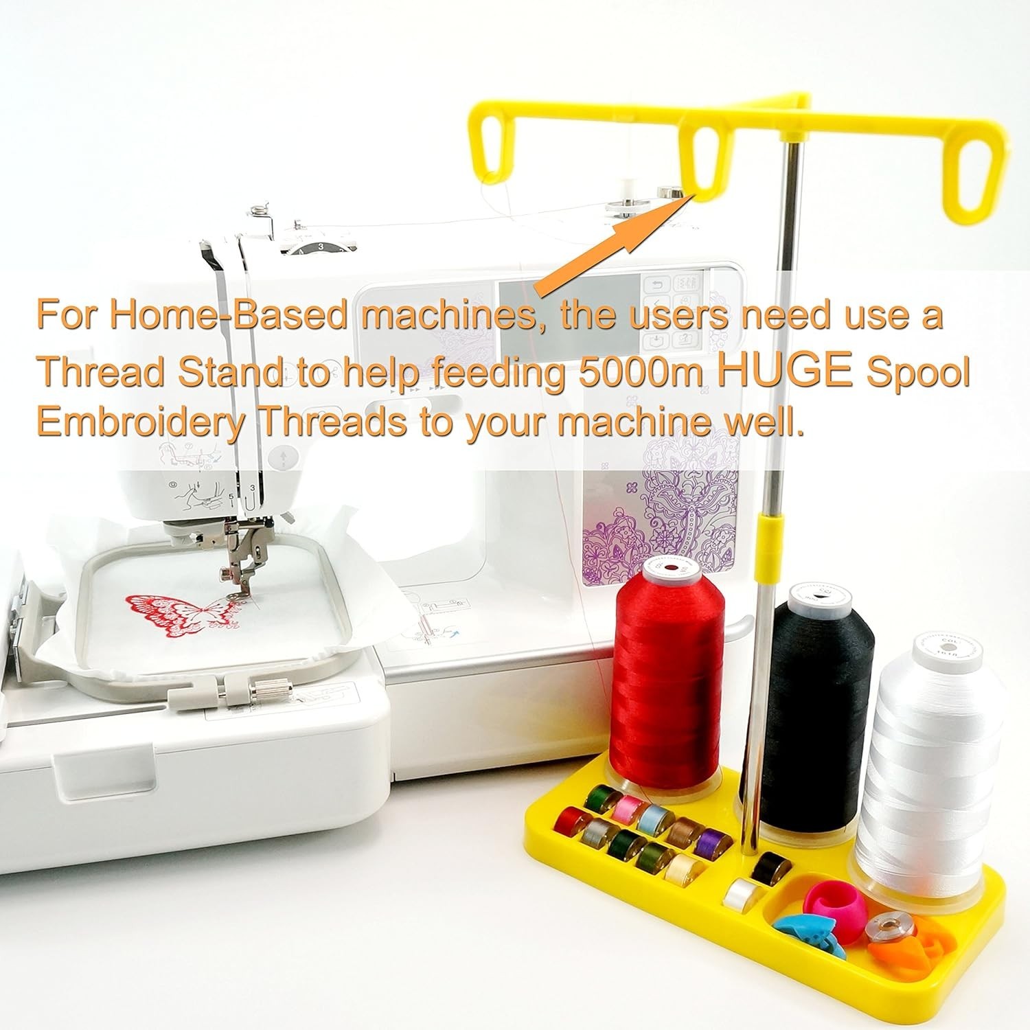 Assorted Color Polyester Embroidery Machine Thread 5000M Huge Spools Value Pack
