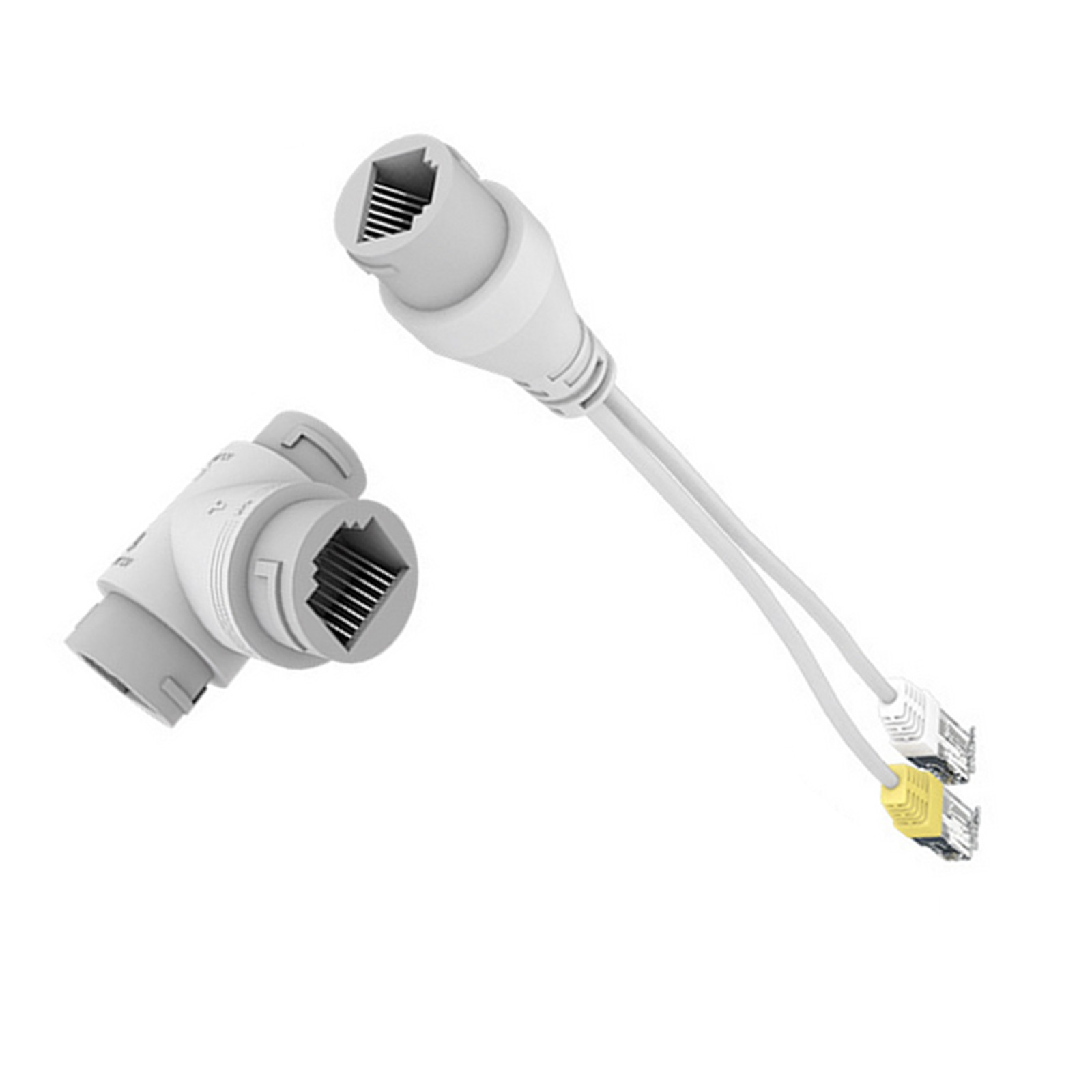 POE Splitter 2-in-1 Network Cabling Three-way RJ45 Connector For Security Camera