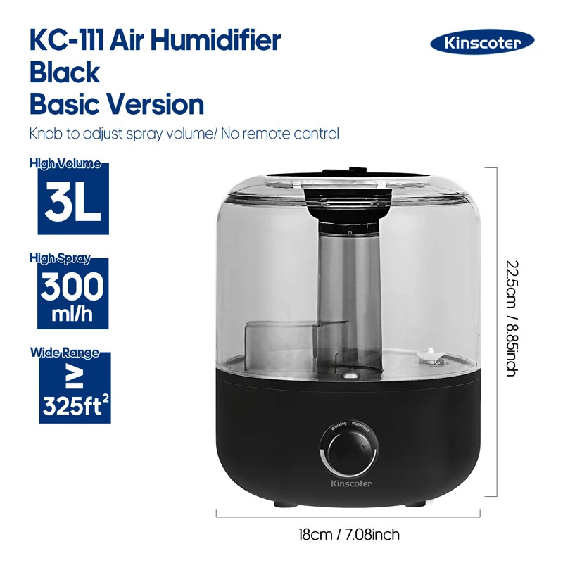 3L Air Humidifier Professional Large Capacity Home Humidifier Plant Mist Aroma D