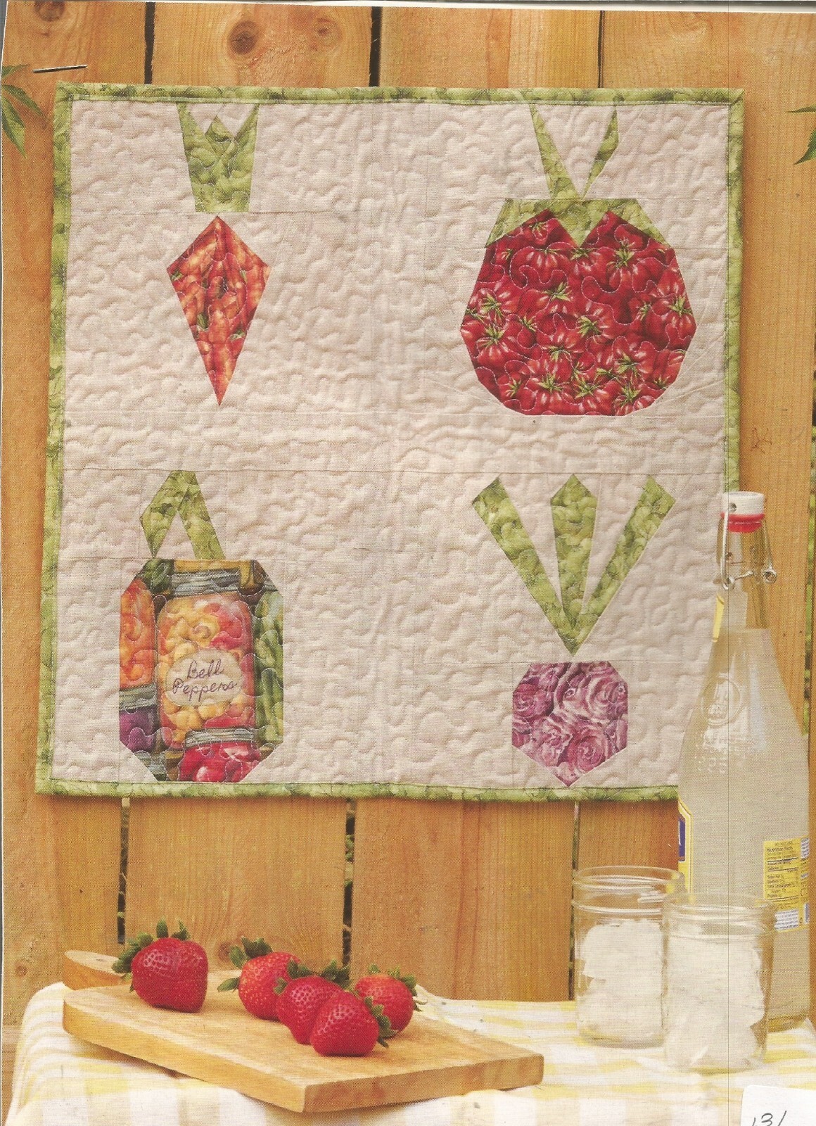 L0028  FRESHLY PIECED VEGETABLES WALLHANGING  QUILT PATTERN/INSTRUCTIONS