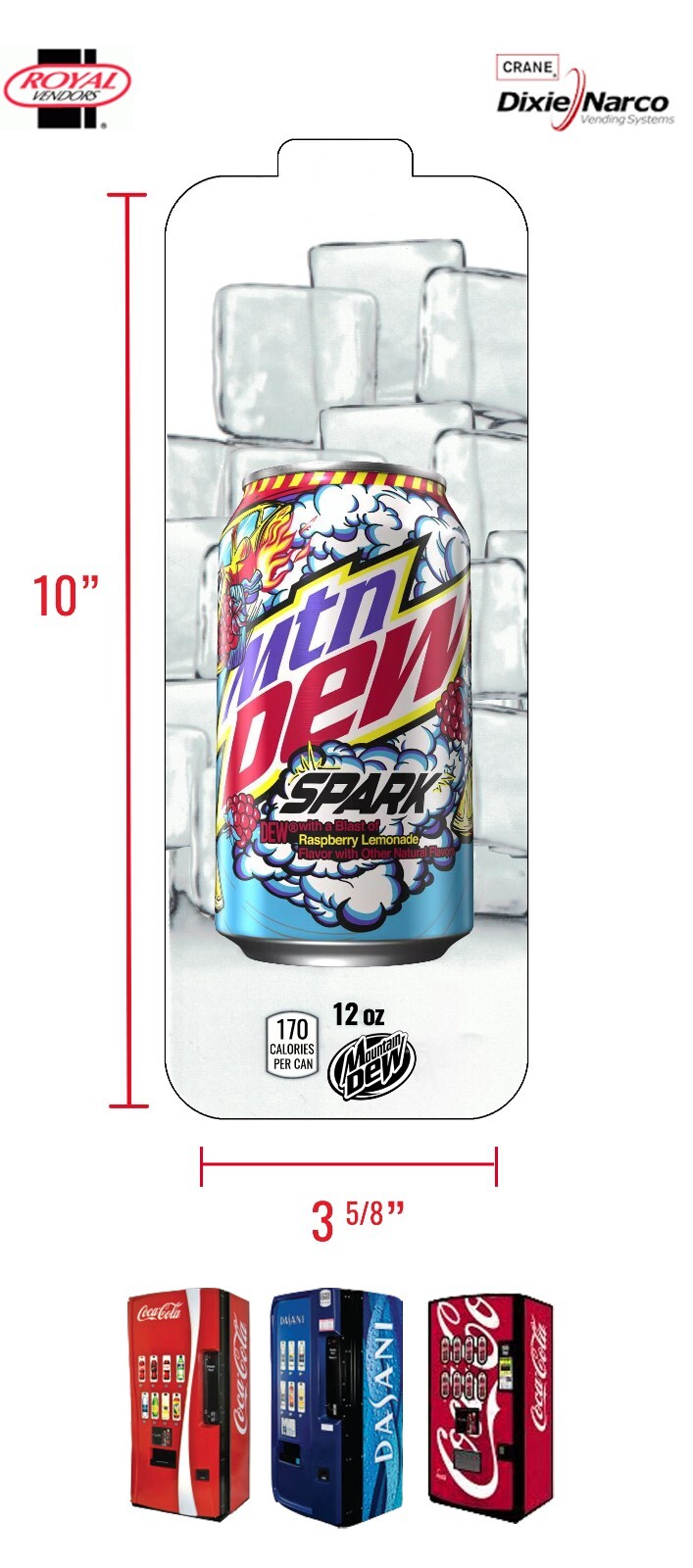 (1) Royal Vendors Chameleon Label - Mountain Dew Spark - Flavor Strip