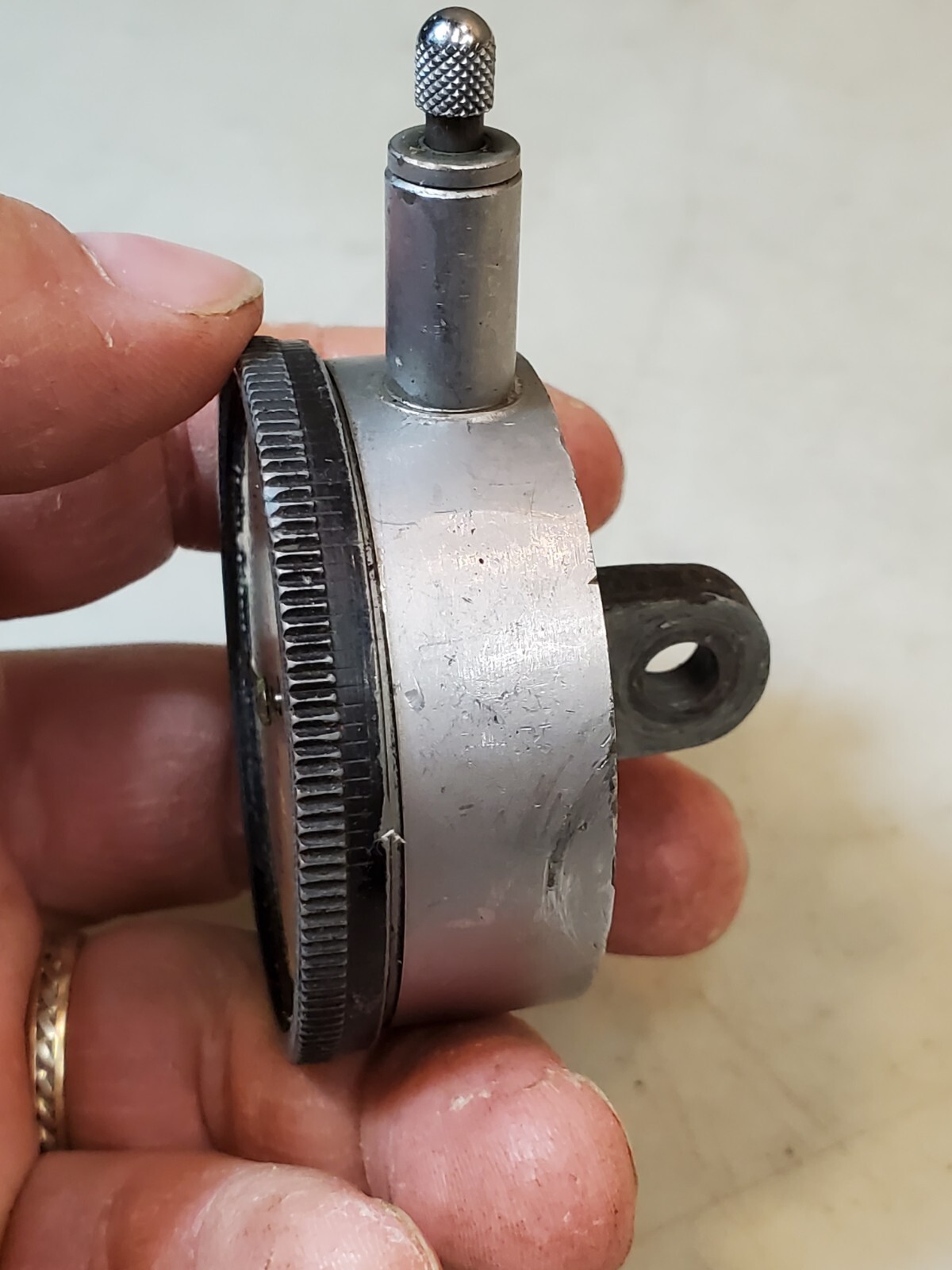 2" Starrett 25-136 Dial Indicator, 0.75" Range, Missing Crystal, Working