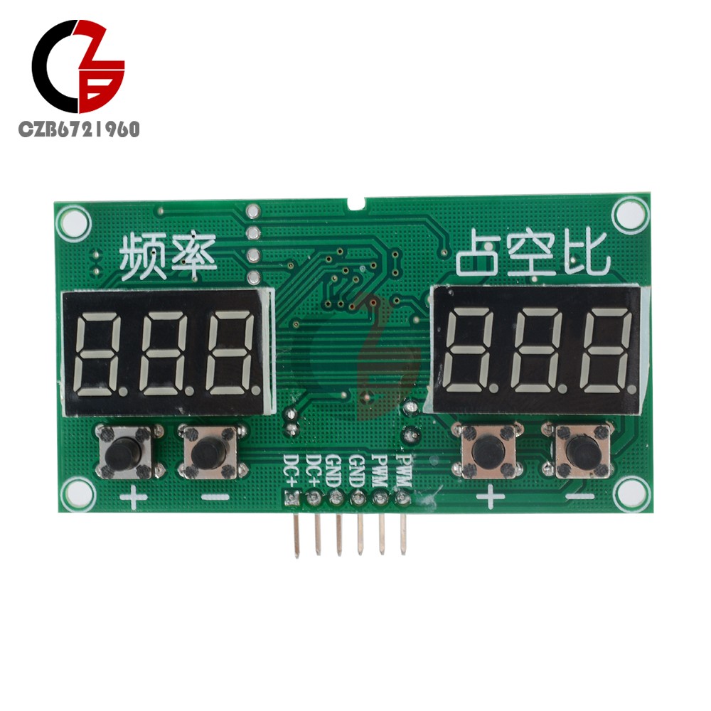 6Hz-100KHz TM1637 PWM Square Wave Signal Generator 0-99% Frequency Duty Cycle