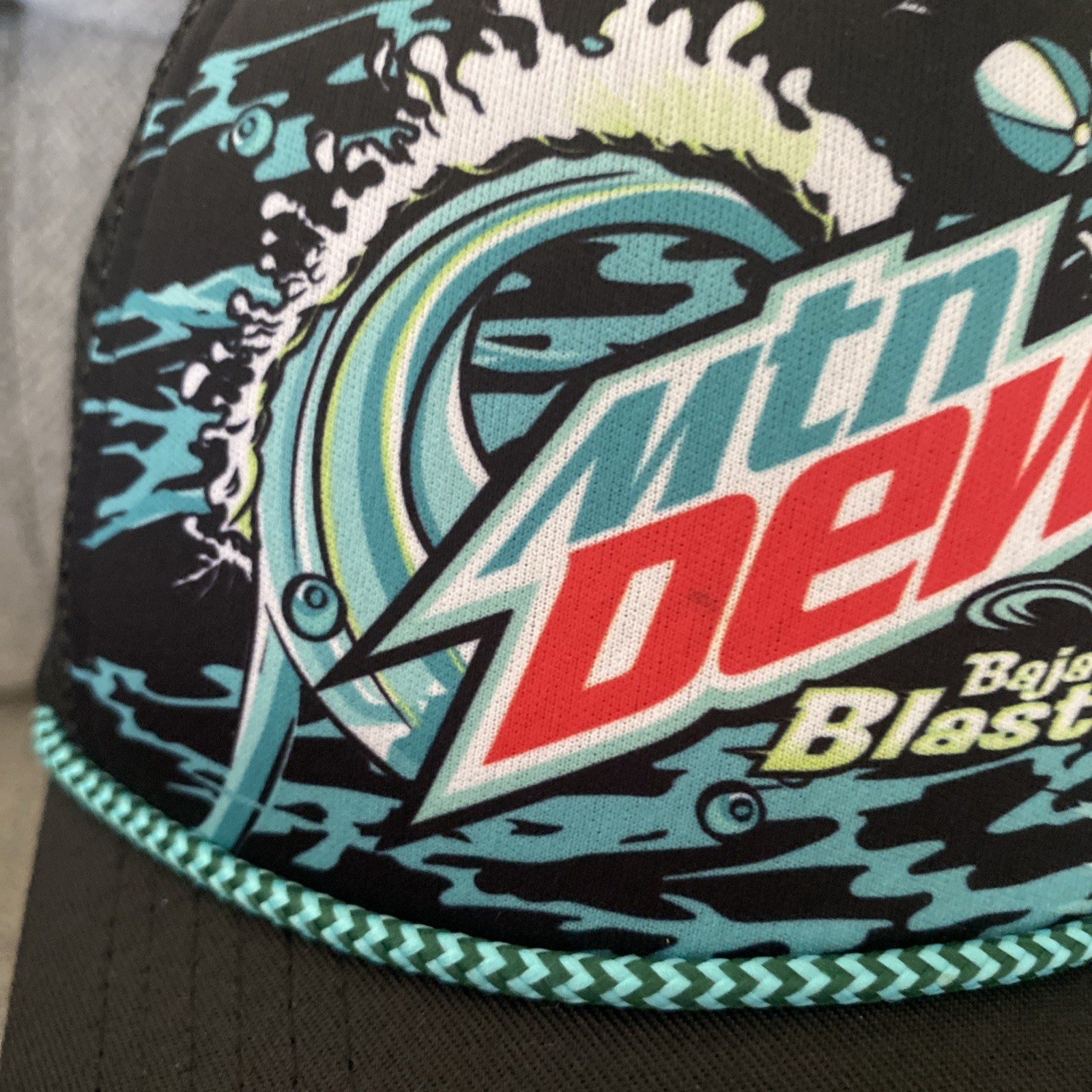 Mountain Dew Baja Blast Big Waves Trucker Hat Multi-Color