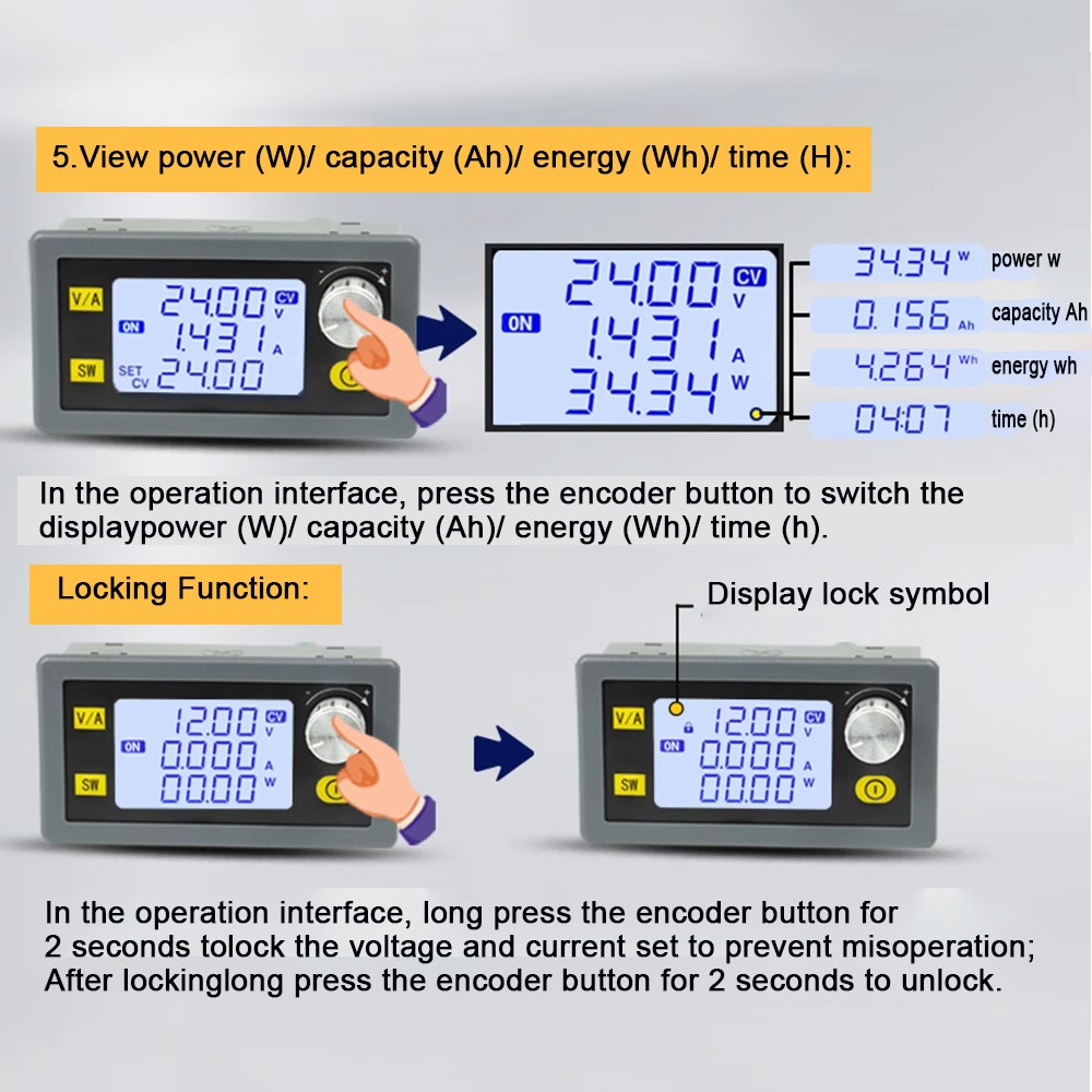 Portable Adjustable DC Power Supply To Fits OZITO/Einhell 18V Lithium Battery