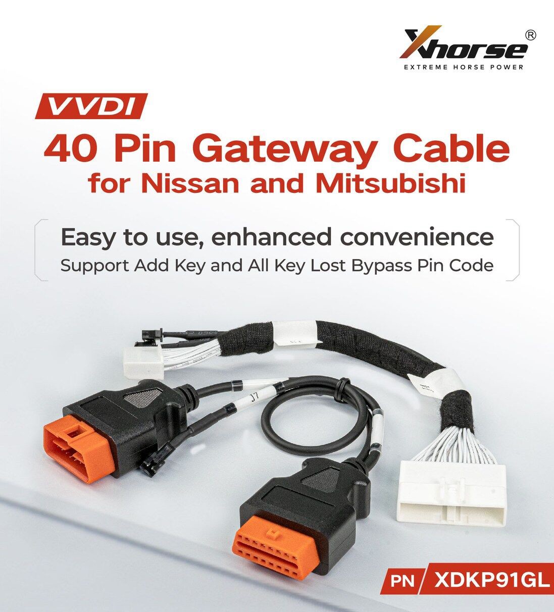 Xhorse XDKP91GL 40Pin Gateway Cable Fit for Nissan Add Key/All Key Lost