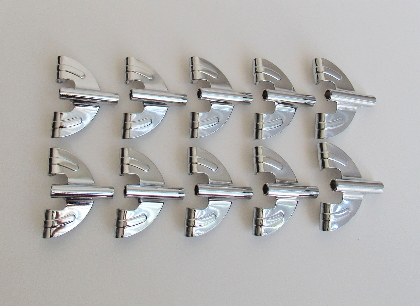 10 PCS New Bass Drum Claws Chrome Vintage Style Butterfly Style 2 1/2" W