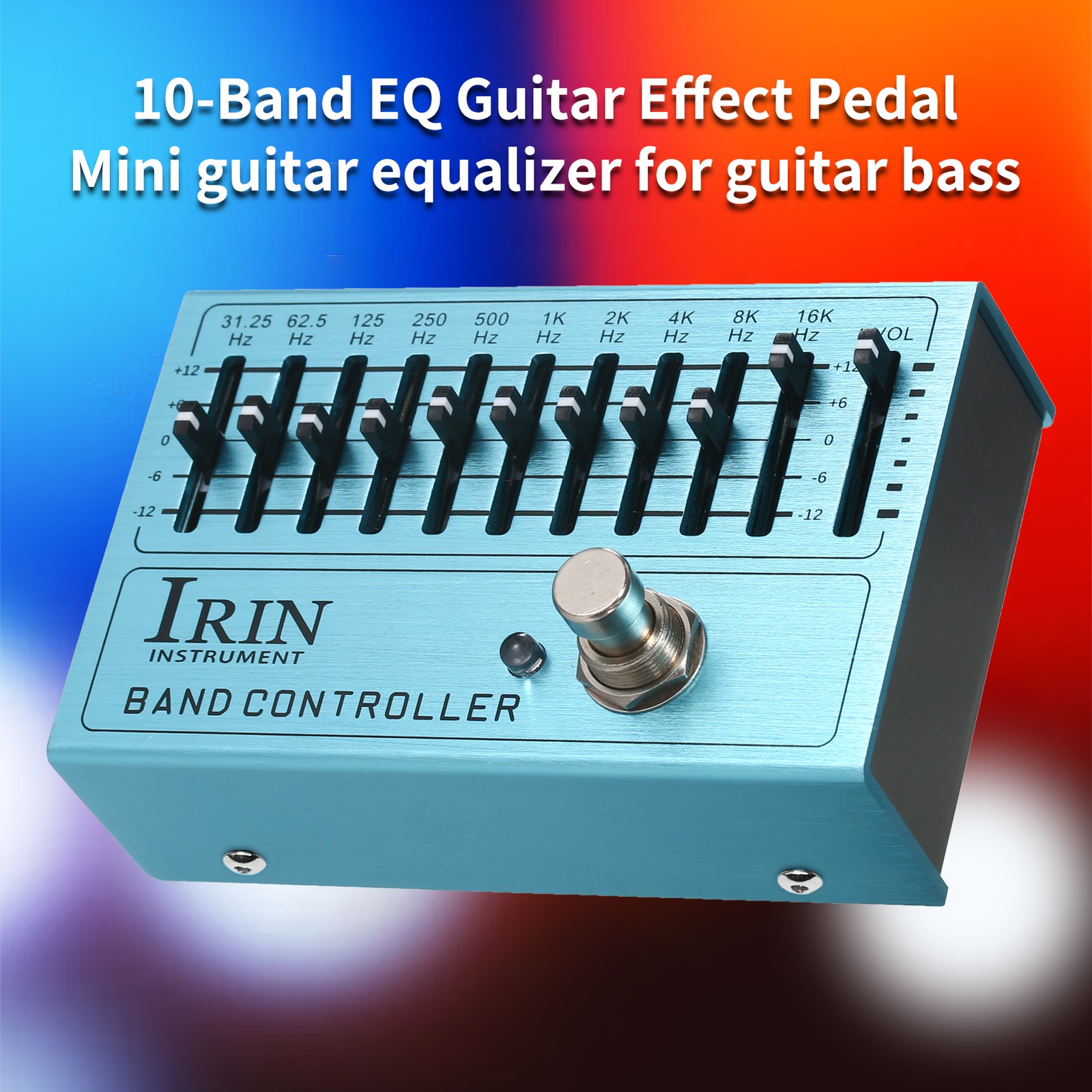 10 Band Equalizer Pedal Independent Output Volume Adjustment True Bypass Guitar
