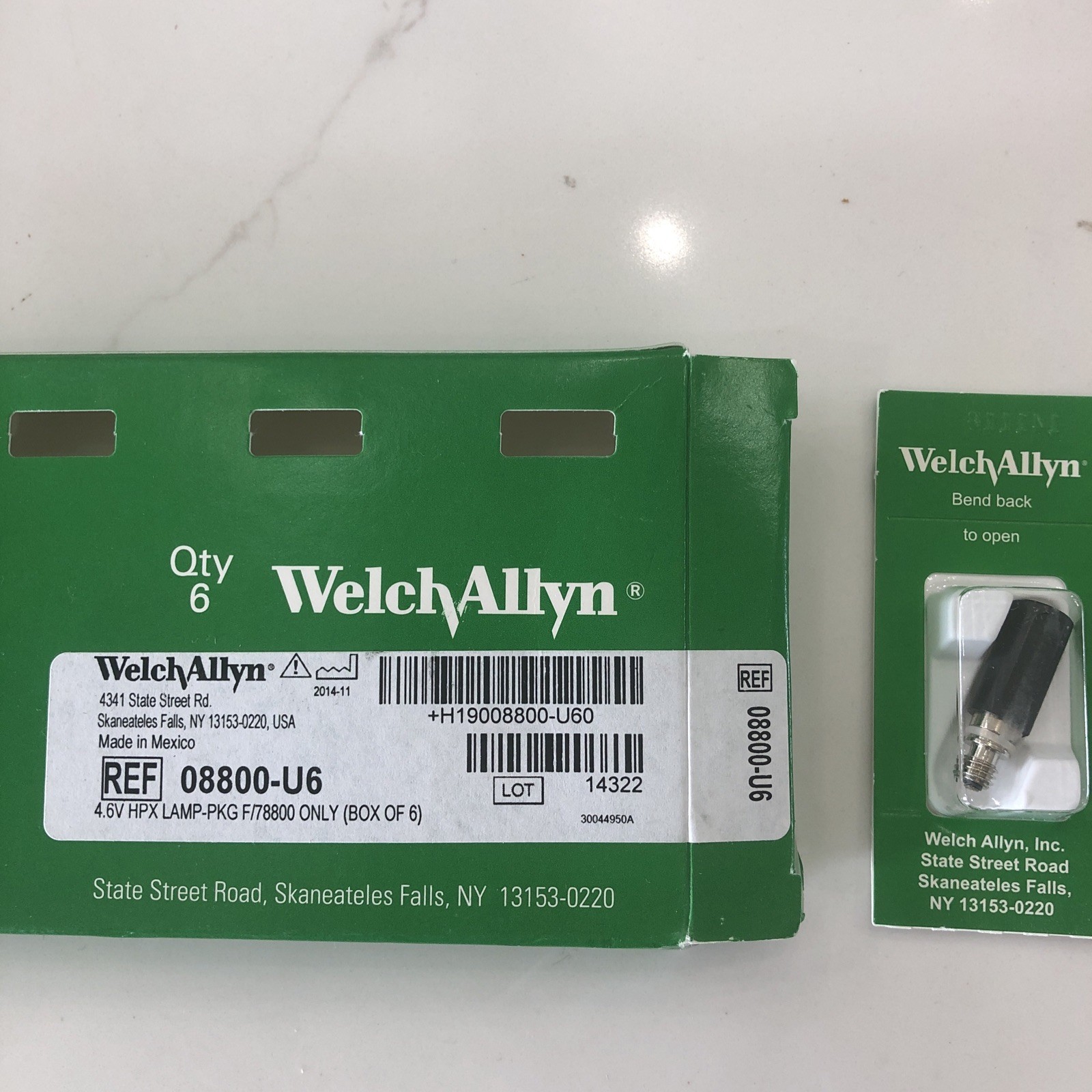 OEM Genuine Welch Allyn Lamp Bulb 08800-U6 4.6V Sealed BRAND NEW