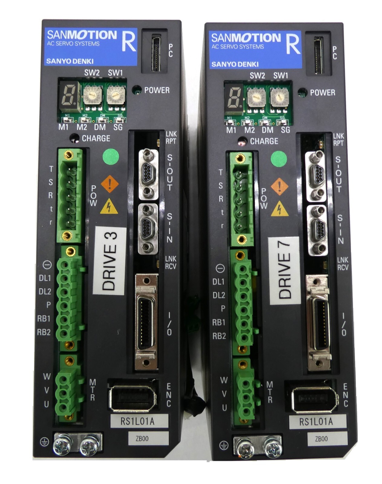 Sanyo Denki RS1L01AZB00A01 Servo Drive SANMOTION R Reseller Lot of 2 Working