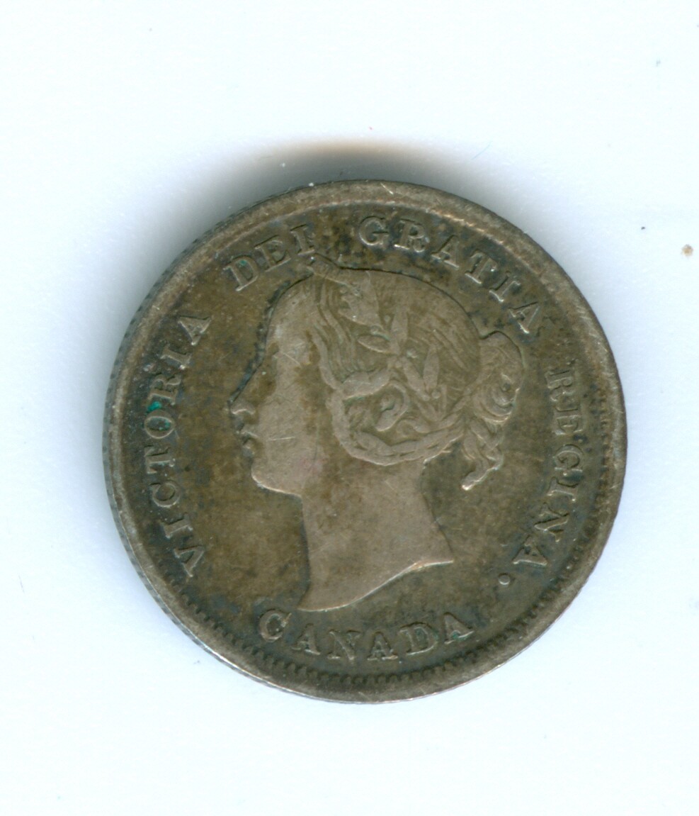 CANADA 1896 FIVE CENT SILVER ---CIRCULATED