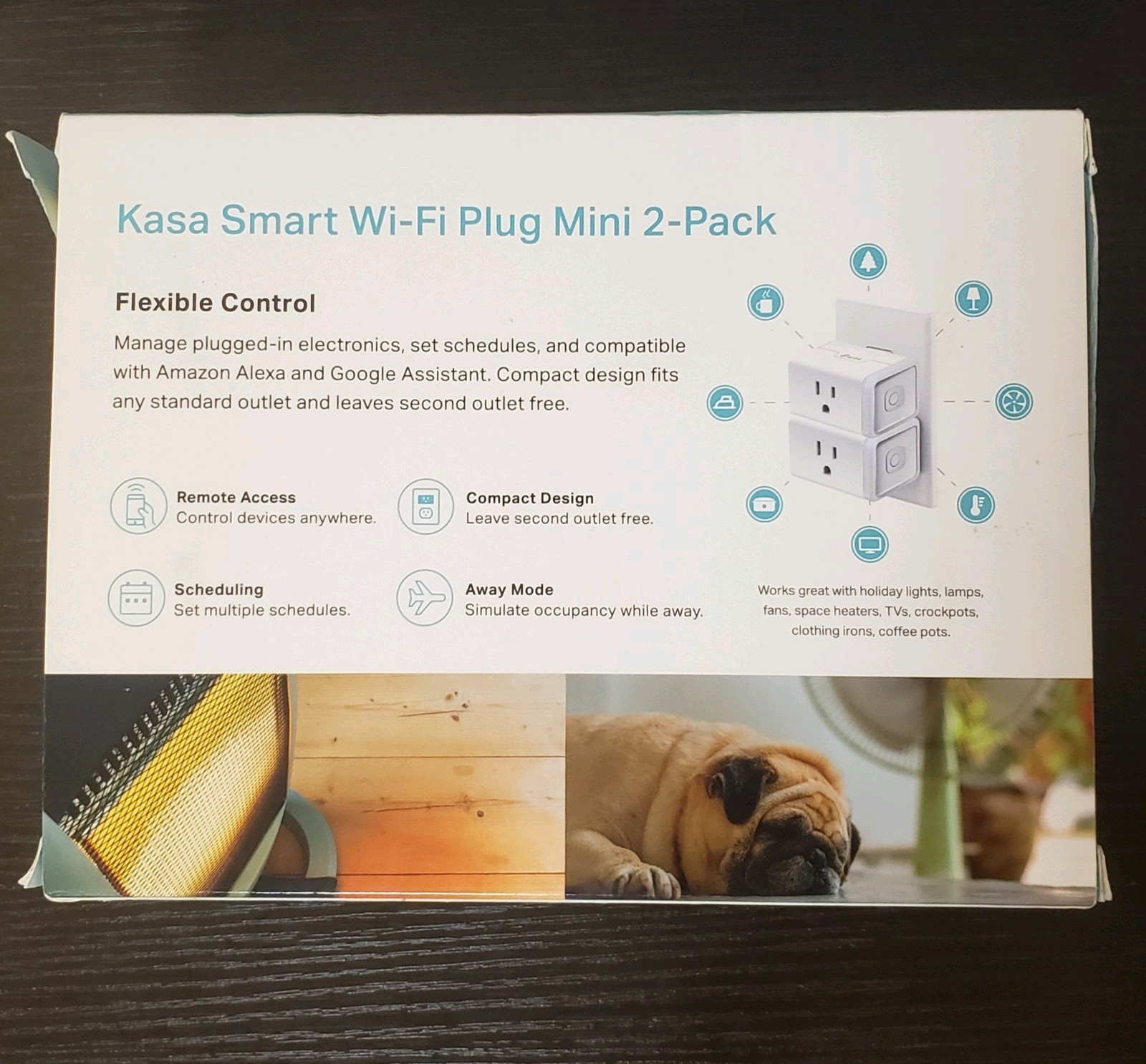 TP-Link Kasa Smart Wi-Fi Plug Mini with Homekit 2-Pack - White