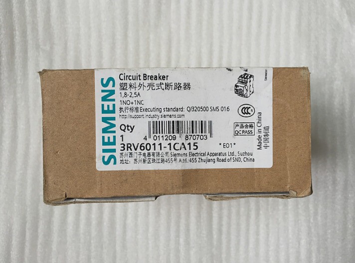 1PC New Siemens 3RV6011-1CA15 1.8-2.5A Circuit Breaker In Box Brand Free Ship