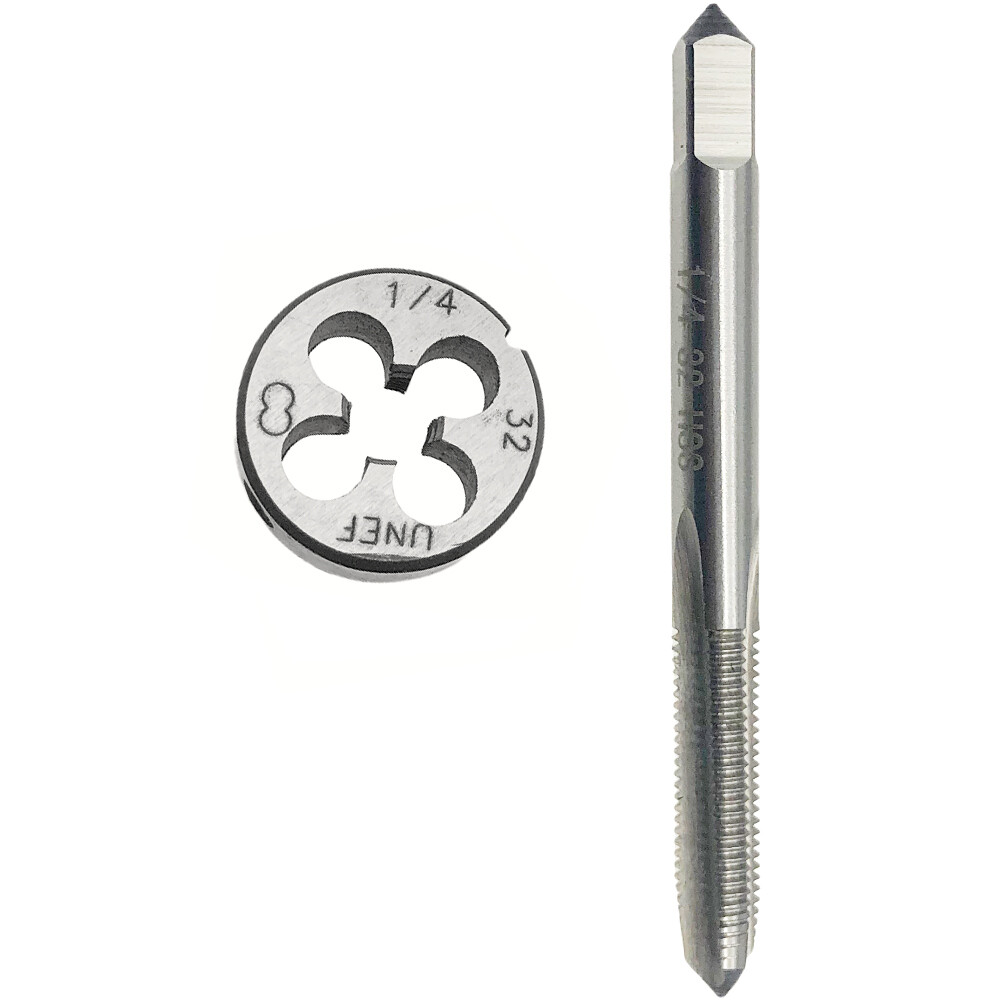 1/4-32 Tap & Die Set Right Hand 1/4''-32 UNEF Tap RH High Speed Steel 1/4 - 32