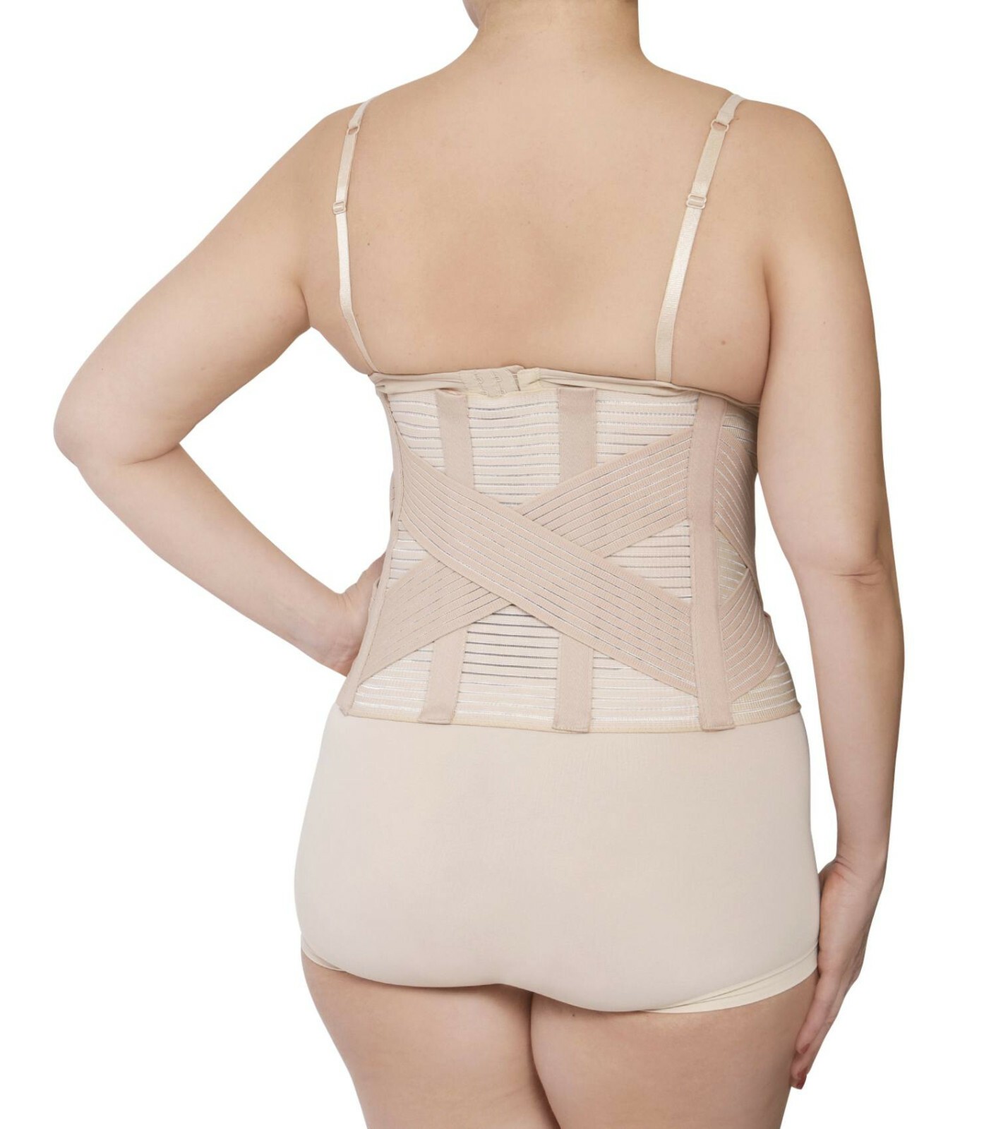 STRAIGHT BACK ORTHOPAEDIC 6-SLATS DOUBLE ELASTIC LUMBAR BAND WITH TEAR