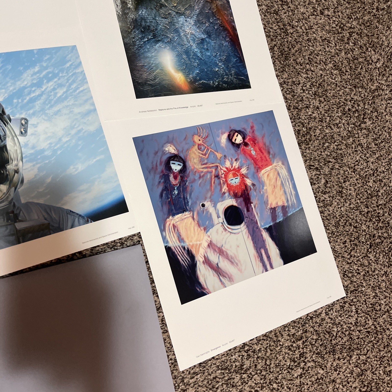 Vintage Selections from the NASA Art Collection 12 Photo Art Prints Portfolio