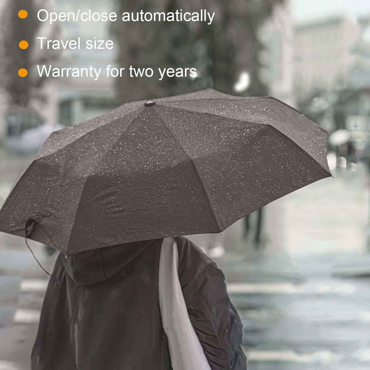 "Windproof Travel Compact Umbrella-Automatic Umbrellas for Rain-Compact Folding