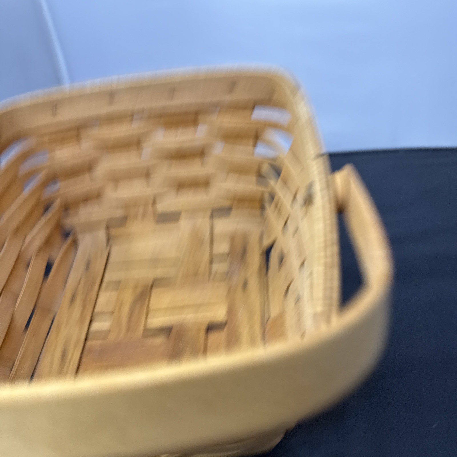 longaberger square basket with handle 2000