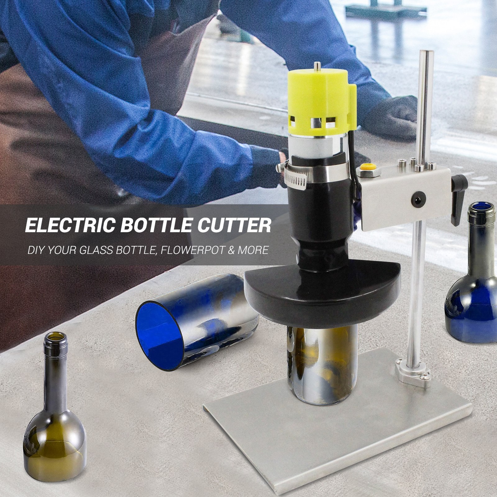 1-Electric Glass Bottle Cutter Cutting Tool Cutting Machine With 7 Variable