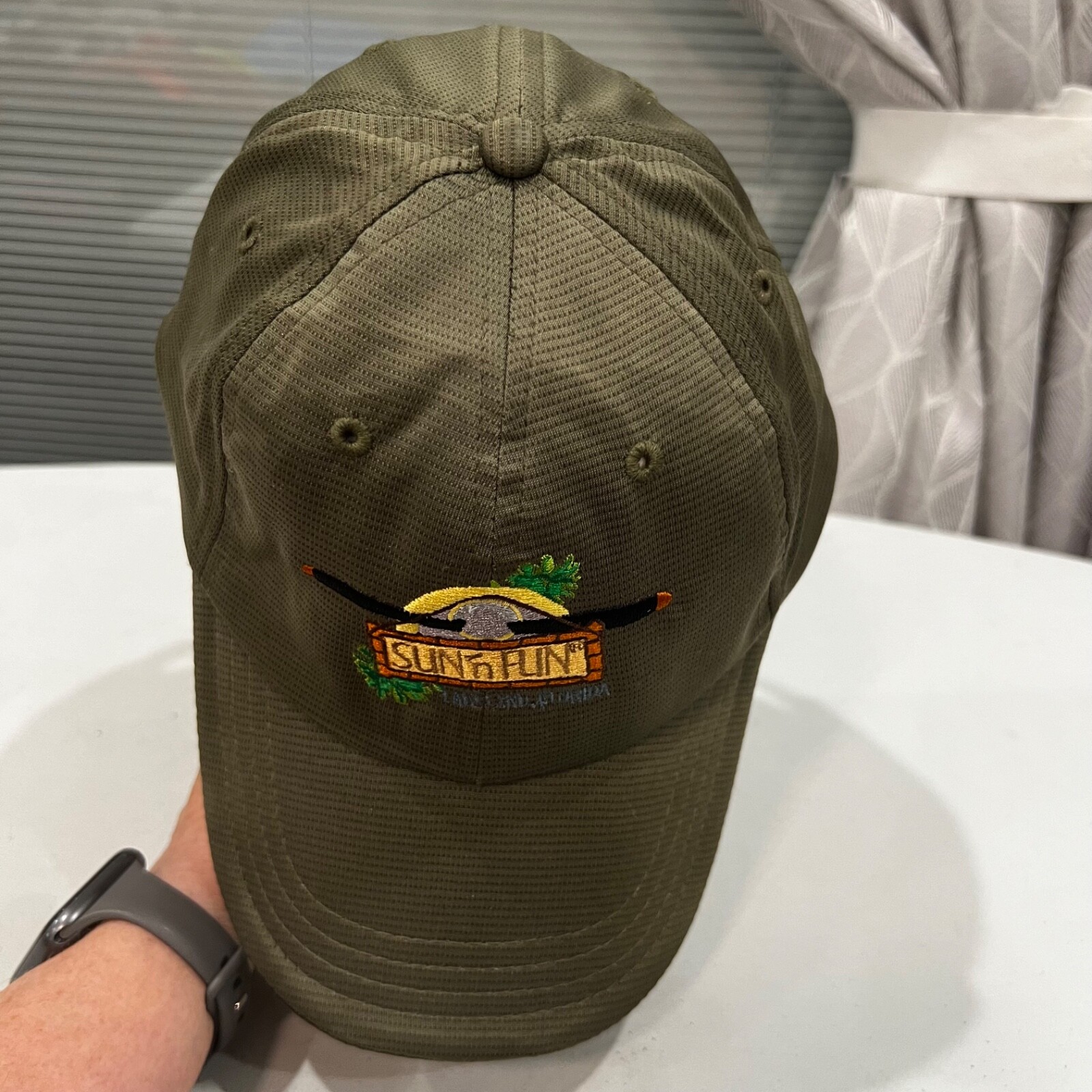 Sun n Fun Lakeland Florida Olive Green Hat Cap EUC