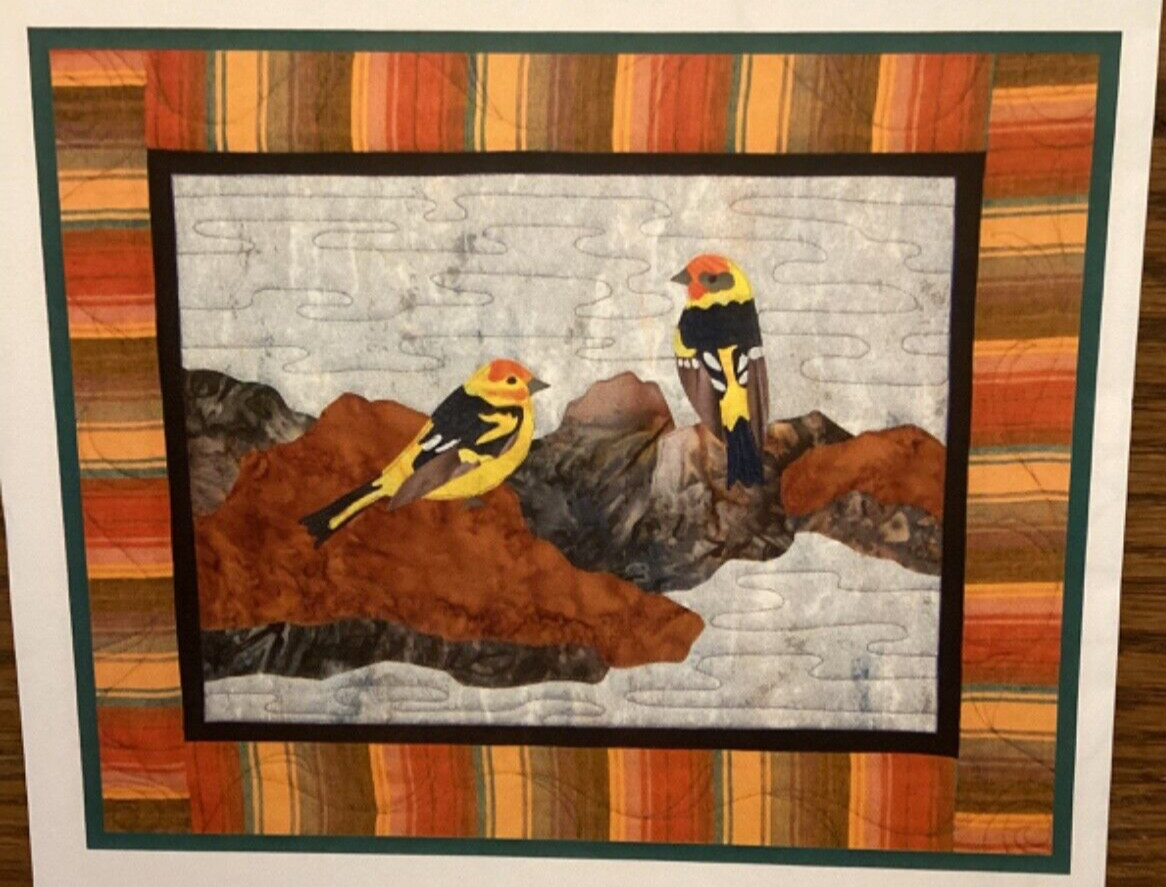 PATTERN Bird Lovers Wall Quilt Mini Quilt NEW Log Cabin Quiltworks June Jaeger