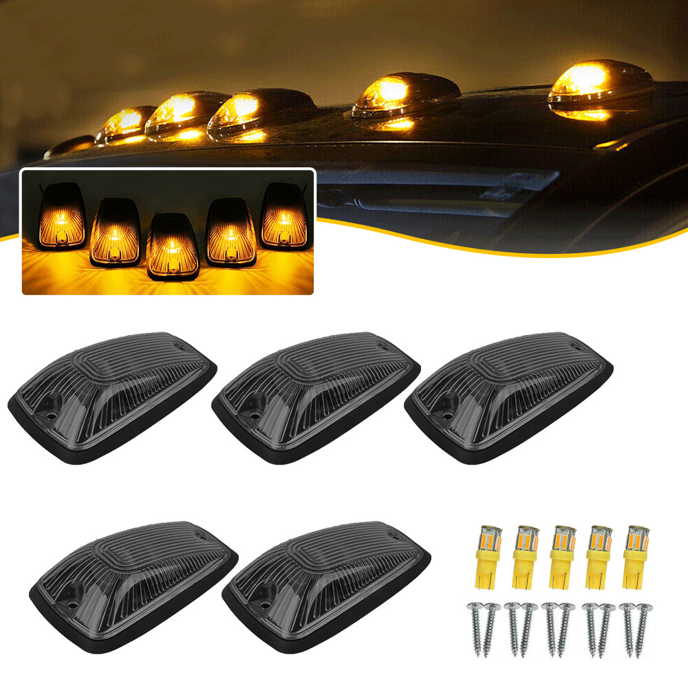 5x For 1988-2002 Chevy/GMC Pickup Trucks Roof Top Cab Lights Amber Marker Lights