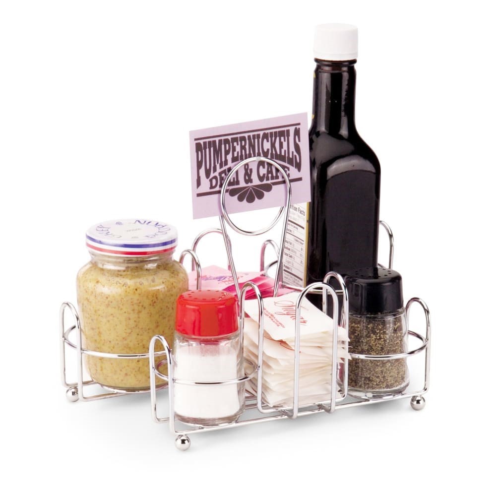 LOT of 6 Dripcut Chrome Plated Wire Rack Condiment Caddy Traex Vollrath WR-1000