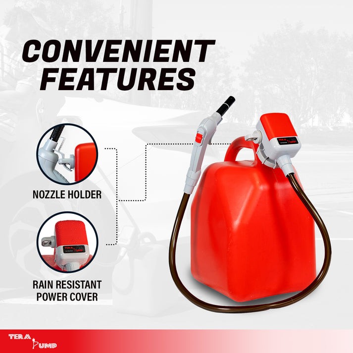 TRFA03 - Battery PoweredFuel Transfer Pump | 2.6GPM | Universal GasAdapters