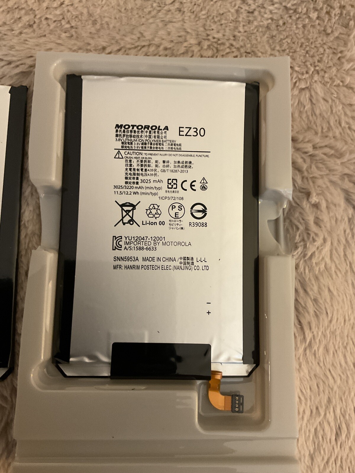 Original MOTOROLA EZ30  Li-ion Battery for Google Nexus 6 XT1100 XT1103