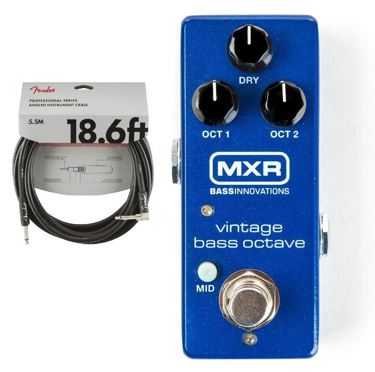 MXR VINTAGE BASS OCTAVE MINI BASS GUITAR PEDAL M280 ( w/FREE FENDER 18FT )