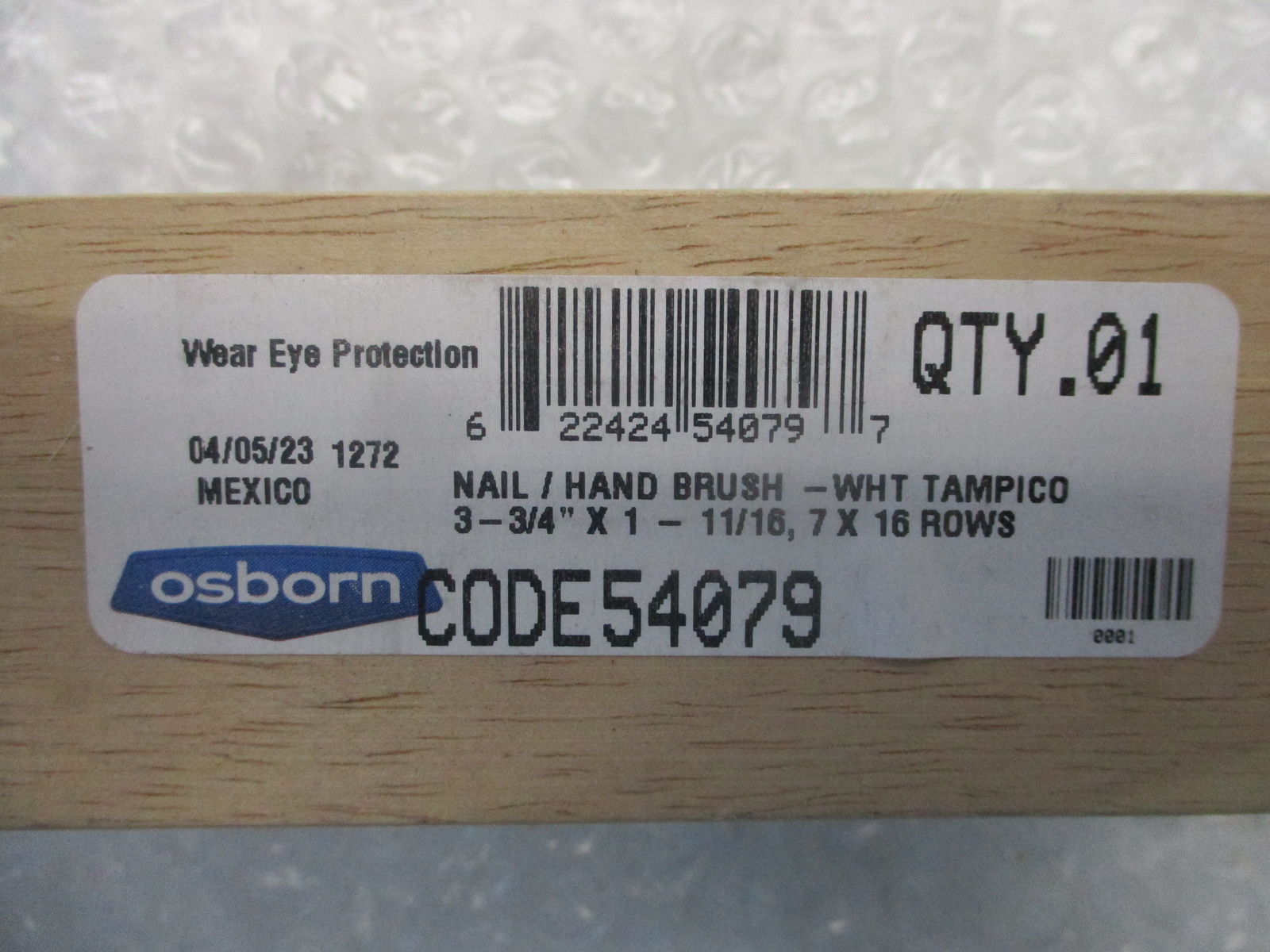 OSBORN CODE54079 3-3/4X1-11/16-7X16 HAND BRUSH NSNP
