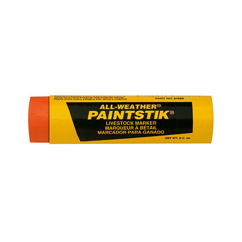 Laco 61024 Paintstick Livestock Marker, All Weather, Orange - Quantity 12