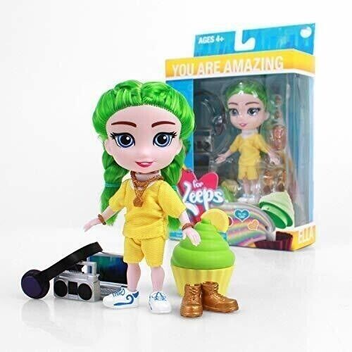 The Loyal Subjects - For Keeps - Ella Girl with Cupcake Keepsake Lime Hair 5" Ac